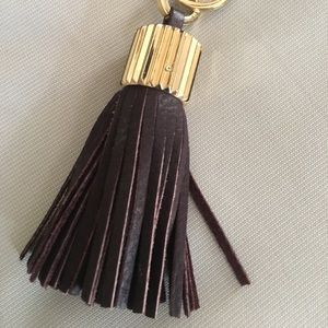 India Hicks Agra wine tassel key ring